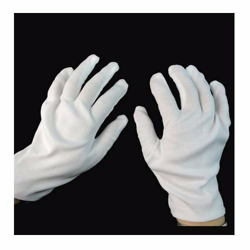 White Work Jewellery Handling Costume Cotton Soft Thin Gloves Gym 5 Pairs 10 Pcs