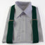 Wide Heavy Duty Adjustable 100cm Bottle Green Adult Mens Suspenders