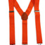 Wide Heavy Duty Adjustable 100cm Fluro Orange Adult Mens Suspenders