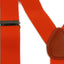 Wide Heavy Duty Adjustable 100cm Fluro Orange Adult Mens Suspenders