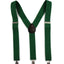 Wide Heavy Duty Adjustable 100cm Green Adult Mens Suspenders