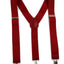 Wide Heavy Duty Adjustable 100cm Red Adult Mens Suspenders
