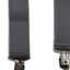 Wide Heavy Duty Adjustable 100cm Silver Adult Mens Suspenders