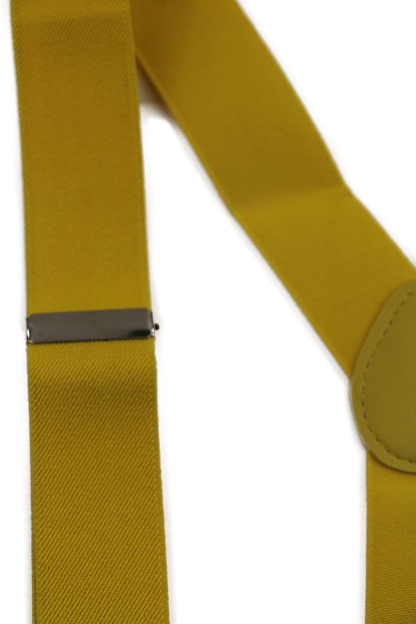 Wide Heavy Duty Adjustable 100cm Yellow Adult Mens Suspenders