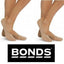 Womens Bonds 2 Pairs No Show Cotton Black Tan Footlets Ladies Socks Sockettes