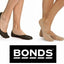 Womens Bonds 2 Pairs No Show Cotton Black Tan Footlets Ladies Socks Sockettes