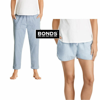 Womens Bonds Chambray Shorts / Pants Denim Retro Short Lightweight Comfortable