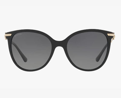 Womens Bvlgari Sunglasses Bv8201b Black/ Polarized Grey Gradient Sunnies