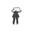 Womens Dark Grey Fabric Crystal Pearl Brooch Shirt Collar Bow Tie