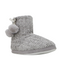 Womens Grosby Davina Knit Boot Slippers Grey Slip On Casual Shoes