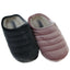 Womens Grosby Hoodies Slip On Pink Dark Grey Puffer Slippers