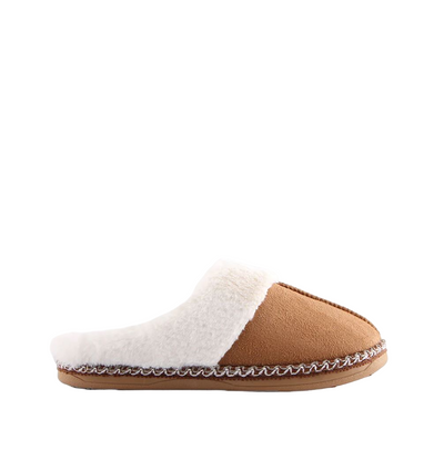 Womens Grosby Invisible Trident Tan Slippers Slip On Ladies Shoes