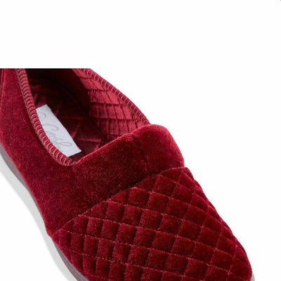 Womens Grosby Marcy Slippers Wine Moccasins Shoes Slip On