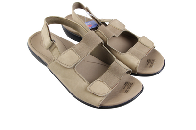 Womens Homyped Nikki Taupe Sandals Slip On Shoes Flats