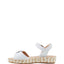 Womens Hush Puppies Basha White Leather Sandals Shoes
