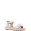 Womens Hush Puppies Basha White Leather Sandals Shoes