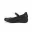Womens Hush Puppies Duran Black Wedge Wedges Leather Work Casual Strap Shoes