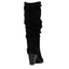 Womens Hush Puppies Hunch Black Suede Heel Long Boots