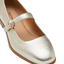 Womens Hush Puppies Mimosa Zelda Champagne Classic Flat Leather Shoes