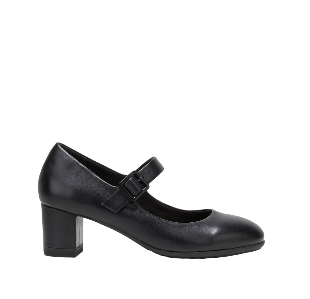 Womens Hush Puppies The Mary Jane Black Work Heel Shoes