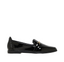 Womens Hush Puppies Zippo Black Patent Ladies Flat Slip On Formal Shoes