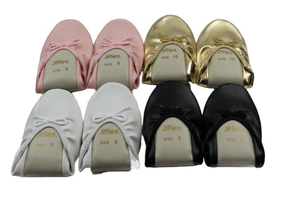 Womens Jiffies Grosby Ladies Ballet Dance Flat Flats Shoes Black Pink Gold White