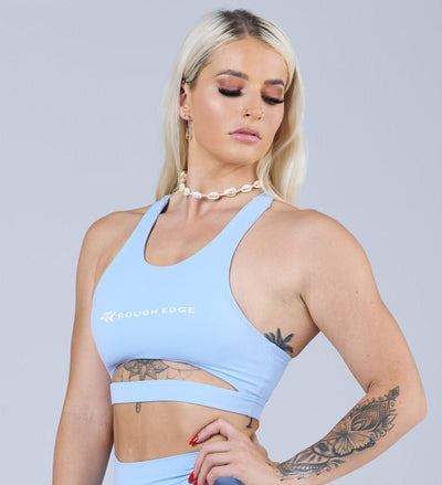 Womens MeanGRL© CROP TOP Sky Blue