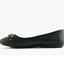 Womens Natural Comfort Rain Black Ballet Slip On Flats