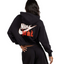 Womens Nike Sportswear Club Fleece Black Oversized Cropped Pullover Hoodie