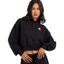 Womens Nike Sportswear Club Fleece Black Oversized Cropped Pullover Hoodie