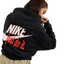 Womens Nike Sportswear Club Fleece Black Oversized Cropped Pullover Hoodie