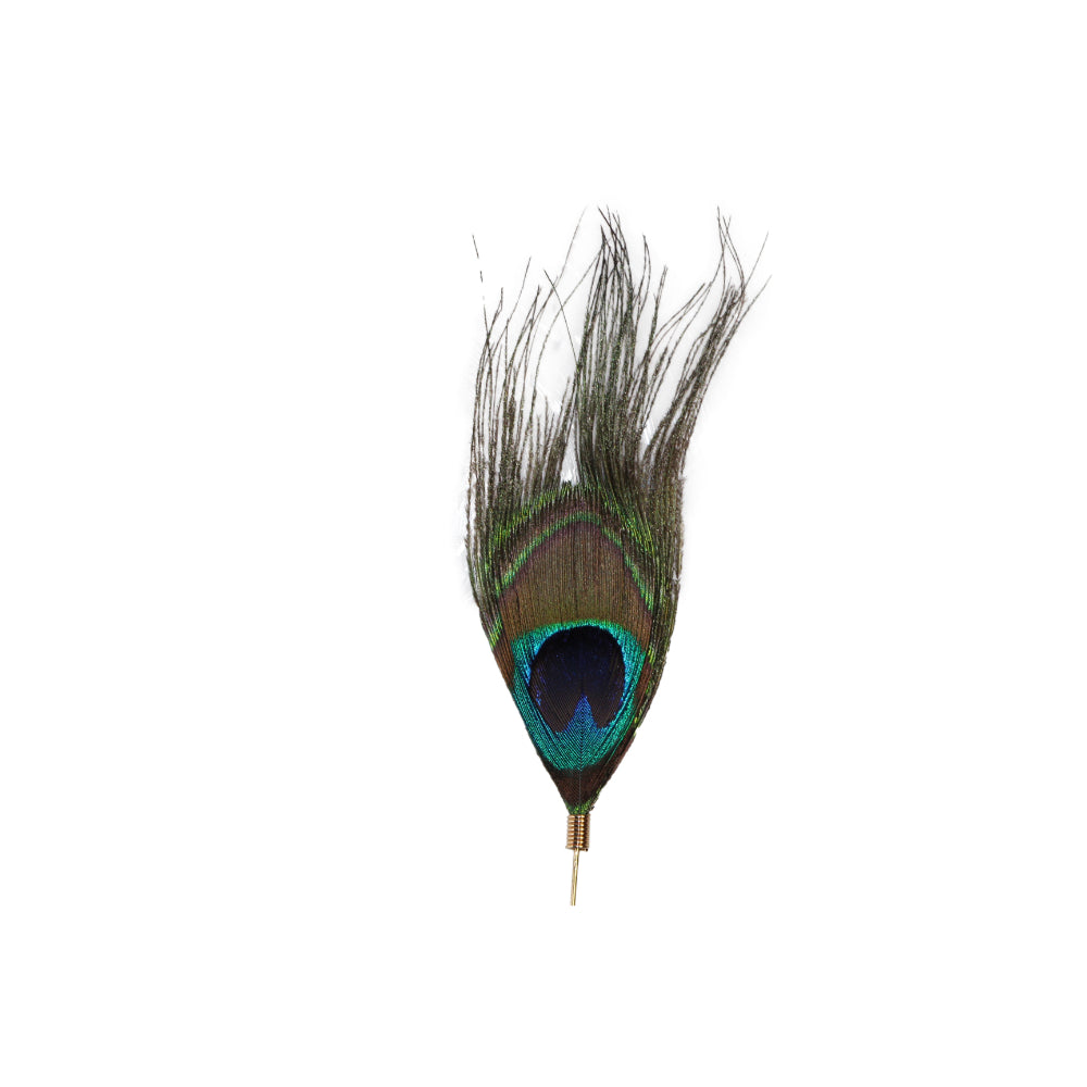 Womens Peacock Feather Suit Blazer Jacket Lapel Pin