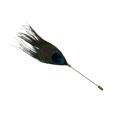 Womens Peacock Feather Suit Blazer Jacket Lapel Pin