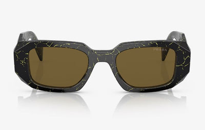 Womens Prada Sunglasses Pr 17Ws Black/Yellow Marble Sunnies