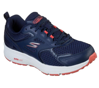 Womens Skechers Go Run Consistent Navy/Pink Casual Shoes