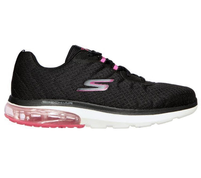 Womens Skechers Go Walk Air 2.0 - Dynamic Virtue Black/Hot Pink Walking Shoes