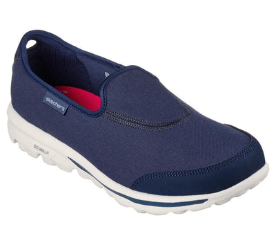 Womens Skechers Go Walk Classic Navy Casual Slip On Shoes