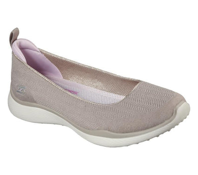 Womens Skechers Microburst 2.0 - Nice Form Taupe/Lavender Slip On Shoes