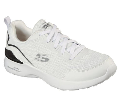 Womens Skechers Skech-Air Dynamight - The Halcyon White Silver Running Sport Shoes