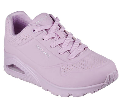 Womens Skechers Uno - Bright Air Lavender Casual Lace Up Shoes