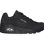 Womens Skechers Uno - Stand On Air Black/Black Lace Up Sneaker Shoes