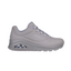 Womens Skechers Uno - Stand On Air Grey Lace Up Sneaker Shoes