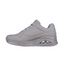 Womens Skechers Uno - Stand On Air Grey Lace Up Sneaker Shoes