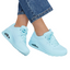 Womens Skechers Uno - Stand On Air Light Blue Lace Up Sneaker Shoes