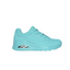 Womens Skechers Uno - Stand On Air Turquoise Lace Up Sneaker Shoes