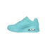 Womens Skechers Uno - Stand On Air Turquoise Lace Up Sneaker Shoes