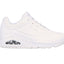 Womens Skechers Uno - Stand On Air White Lace Up Sneaker Shoes