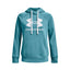 Womens Under Armour Rival Fleece Logo Glacier Blue Hoodie