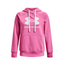 Womens Under Armour Rival Fleece Logo Pink Edge Hoodie