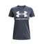 Womens Under Armour Sport Style Logo Short Sleeve Charcoal Shirt